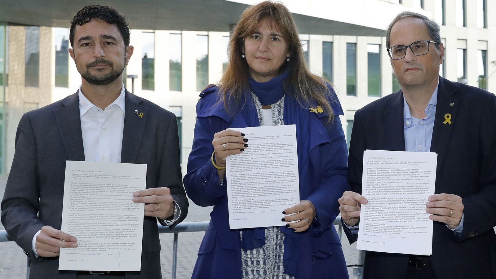 Torra se inculpa por el referéndum del 1-O