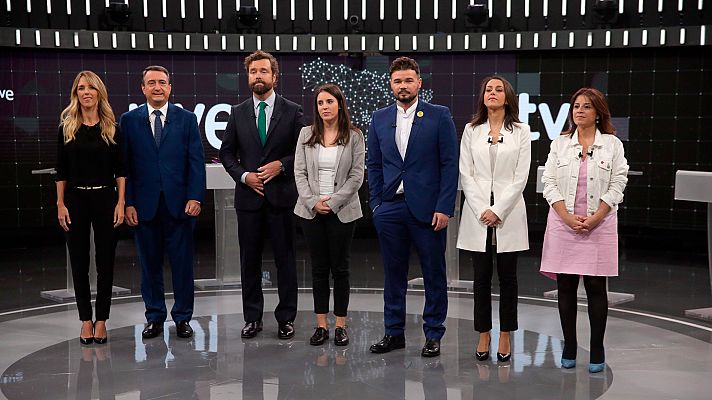 Especiales informativos - Debate electoral: Los portavoces parlamentarios sientan sus posiciones en el primer minuto del debate