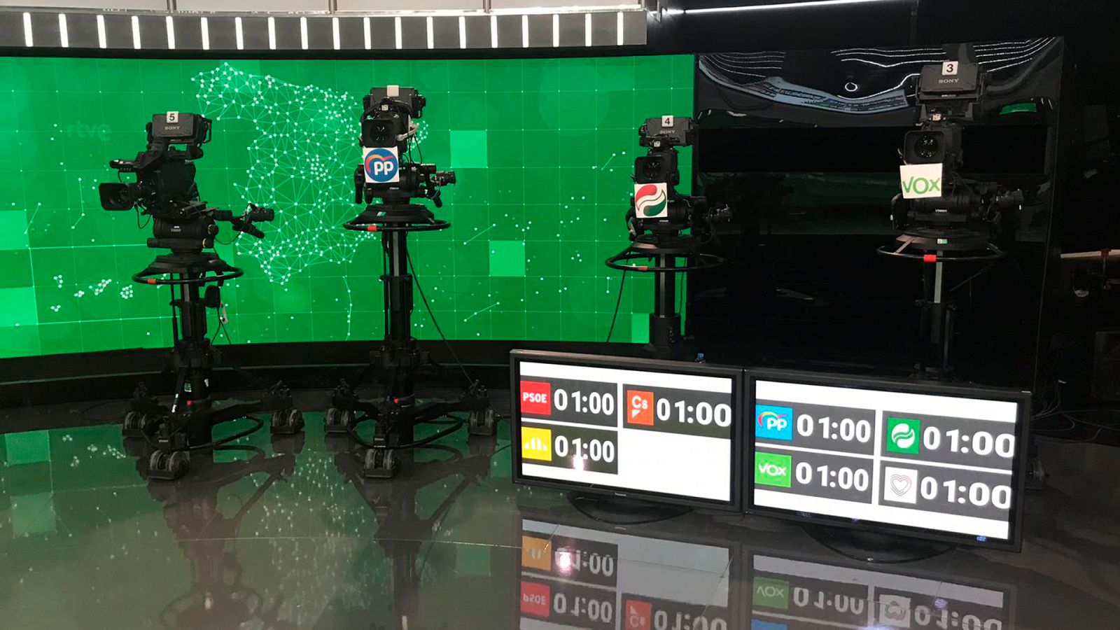 Las normas del debate a siete entre los portavoces parlamentarios en RTVE