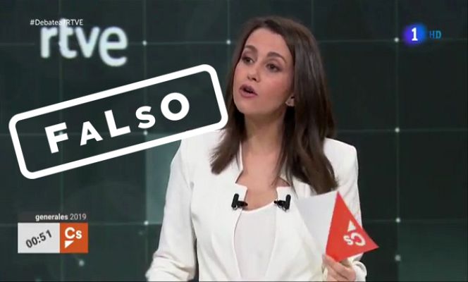  - Verificación de las declaraciones de Inés Arrimadas sobre los libros de texto en Cataluña en el Debate a 7