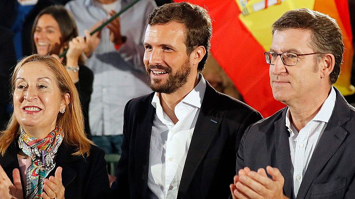 Telediario 1 - Casado asegura que el PP tiene las "mismas opciones" de gobernar que Sánchez y pide "voto útil"