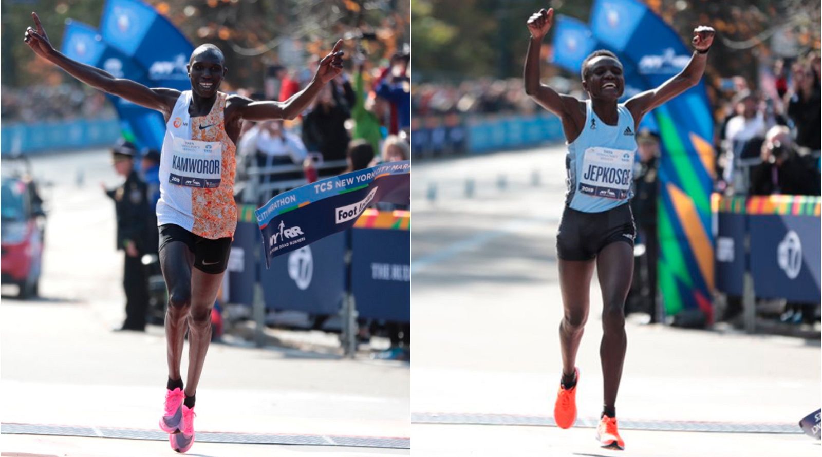 Los kenianos Geoffrey Kamworor y Joyciline Jepkosgei se imponen en el Maratón de Nueva York | Ver