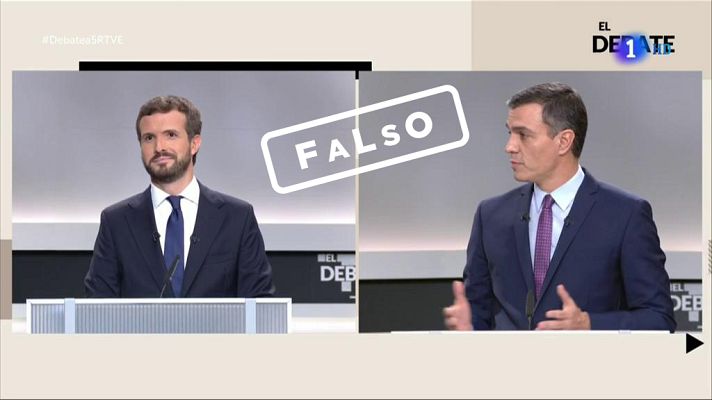 Especiales informativos - Pedro Sánchez. Falso, por Verifica RTVE