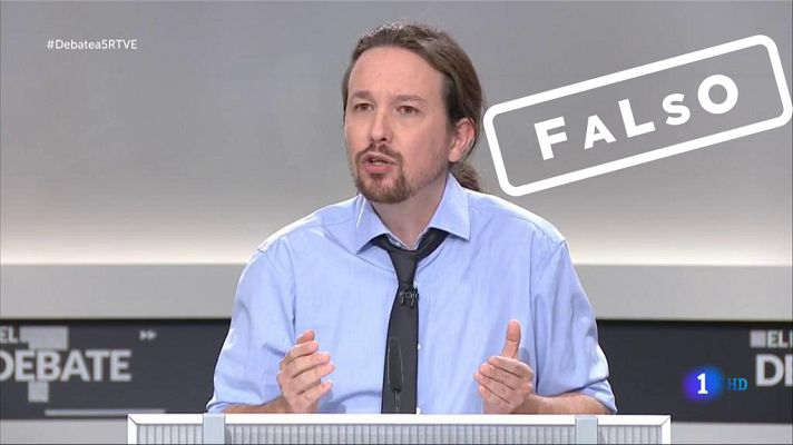 Especiales informativos - Pablo Iglesias. Falso, por Verifica RTVE