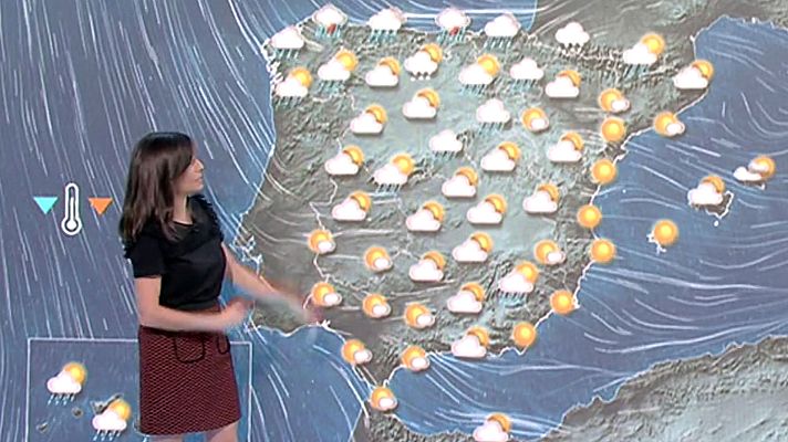 El tiempo - Descenso generalizado de las temperaturas y lluvias fuertes en el norte