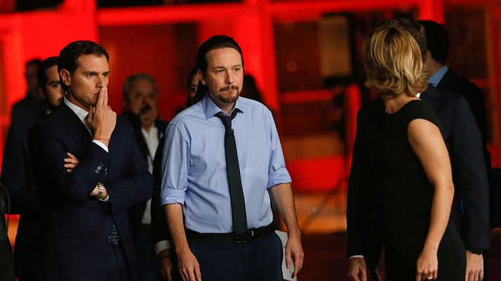 Telediario 1 - Los partidos analizan la actuación de los candidatos durante el debate a cinco