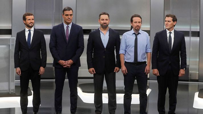 Telediario 1 - Verificación: verdades y mentiras del debate a cinco