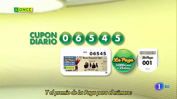 Sorteos ONCE - Sorteo ONCE - 06/11/19
