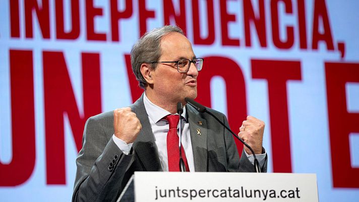 Telediario 1 - El Gobierno en funciones y Sánchez piden a Torra que dé explicaciones sobre su relación con los CDR