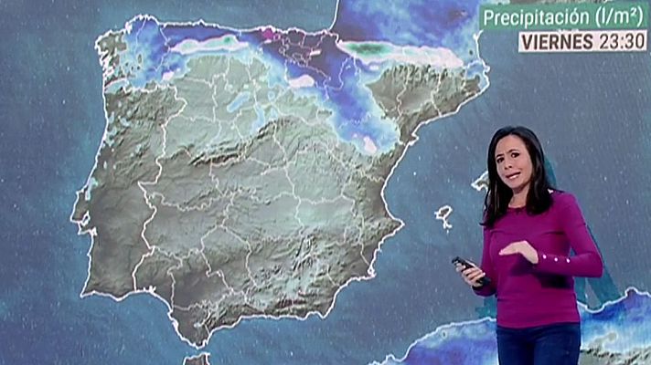 El tiempo - Precipitaciones en el norte peninsular, temperaturas en descenso y viento fuerte en casi todo el país