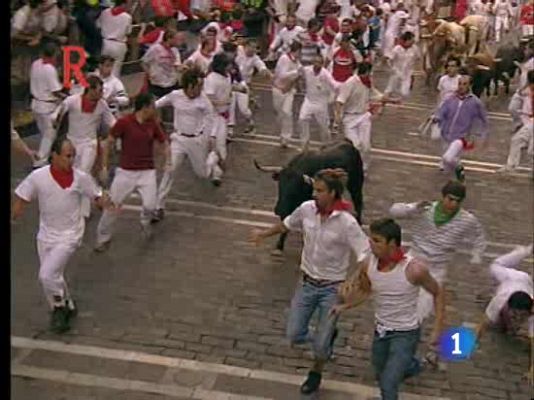 San Fermín - Emoción en la curva de Mercaderes