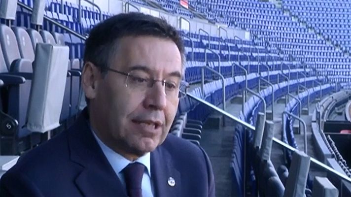 Telediario 1 - Bartomeu quiere seguir con Messi y Valverde