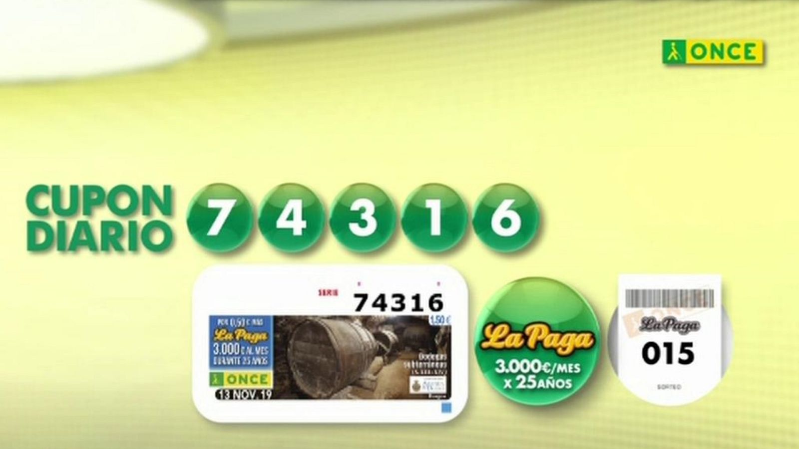 Sorteo ONCE - 13/11/19 - ver ahora