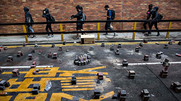 Telediario 1 - Los disturbios en Hong Kong obligan a cerrar varias universidades hasta 2020