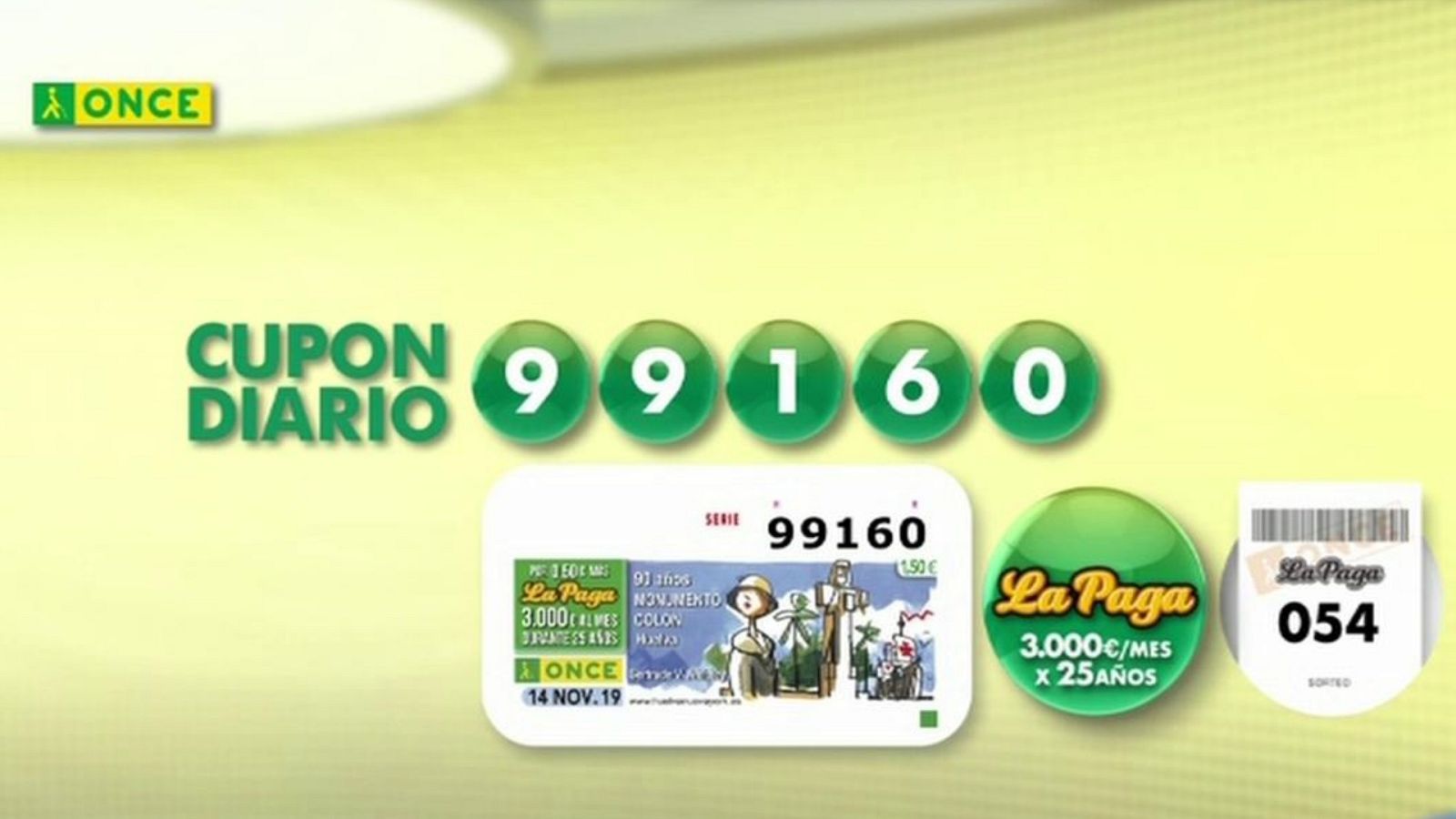 Sorteo ONCE - 14/11/19 - ver ahora
