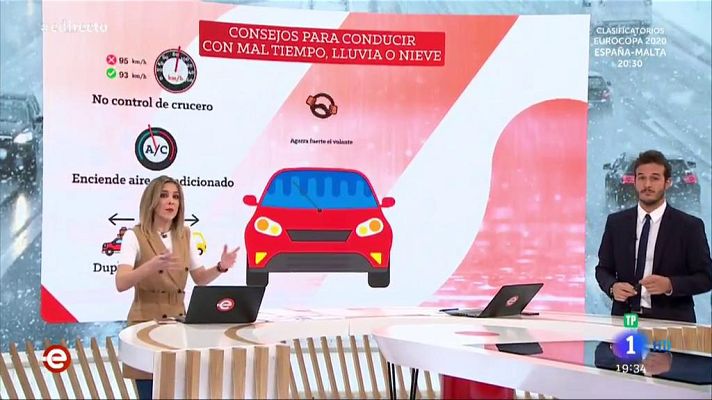 España Directo - Consejos para conducir con mal tiempo, nieve o lluvia