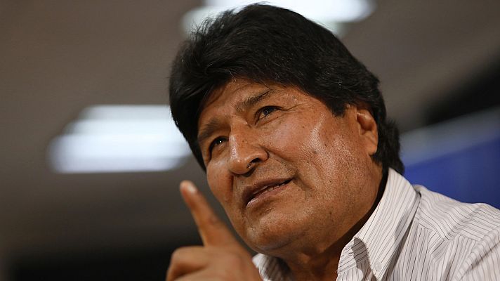 Telediario 1 - Morales hace un llamamiento a "España o Zapatero, experto en mediación, o Pepe Múgica u otros gobiernos a la mediación para la pacificación"