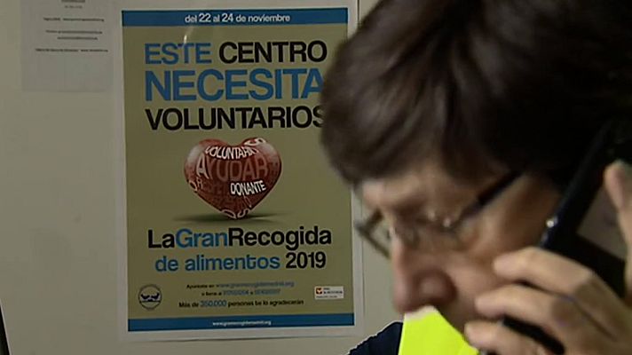 Telediario 1 - Los bancos de alimentos preparan su gran recogida y para ello necesitan la colaboración de los voluntarios