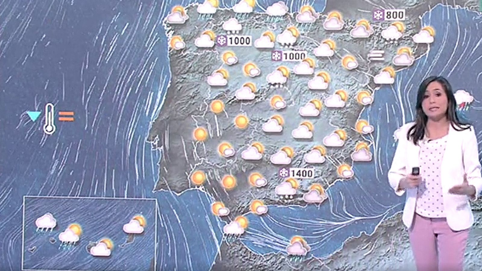 Lluvias en el norte, viento fuerte en el Mediterráneo y temperaturas frescas en el interior