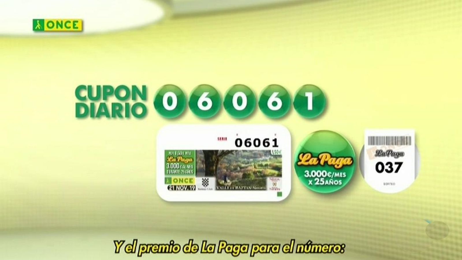 Sorteo ONCE - 21/11/19 - ver ahora