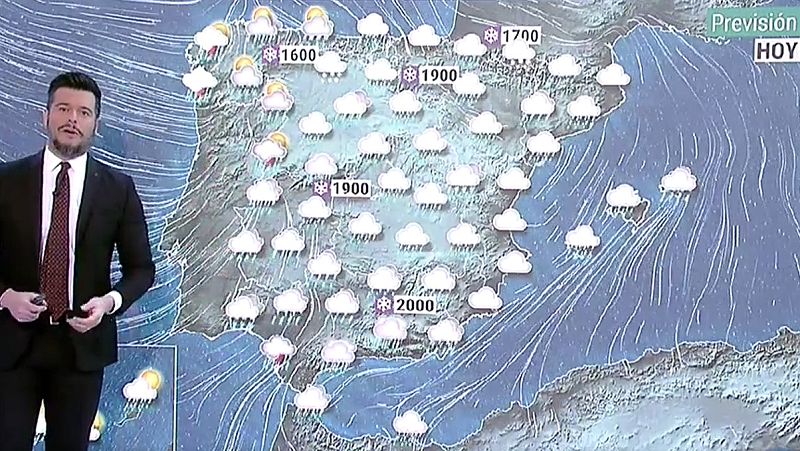 Lluvias y tormentas en toda la Península y avisos por viento y oleaje