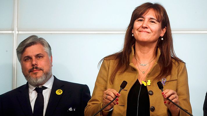 Telediario 1 - Negociaciones de gobierno: ERC celebra su consulta y JxCat eleva sus demandas