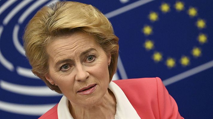 Telediario 1 - El Parlamento Europeo ratifica la Comisión de Von der Leyen