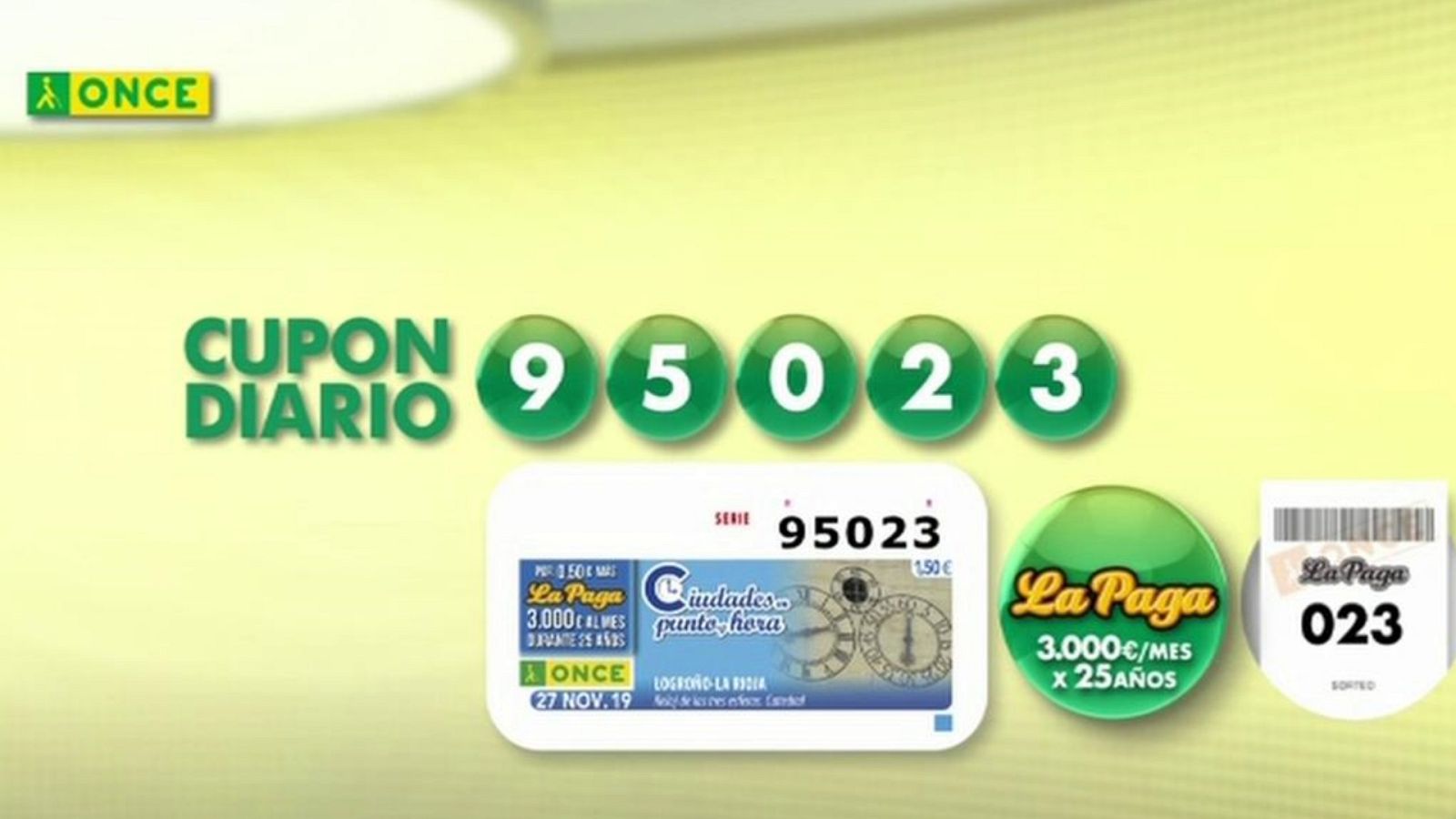 Sorteo ONCE - 27/11/19 - ver ahora