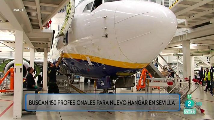 Aquí hay trabajo - 150 empleos en nuevo hangar en Sevilla