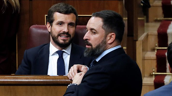 Telediario 1 - Las diferentes fórmulas para acatar la Constitución provocan que PP y Vox anuncien acciones legales contra Batet