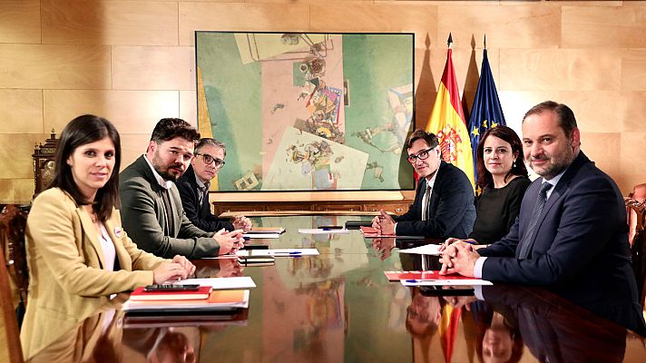 Telediario 1 - PSOE y ERC se reafirman en la "vía política" como solución al conflicto en Cataluña