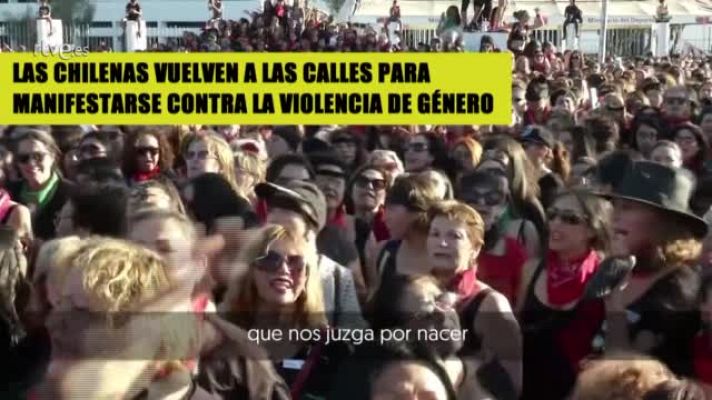 RTVE Noticias Vídeo - Las chilenas vuelven a la calle para manifestarse