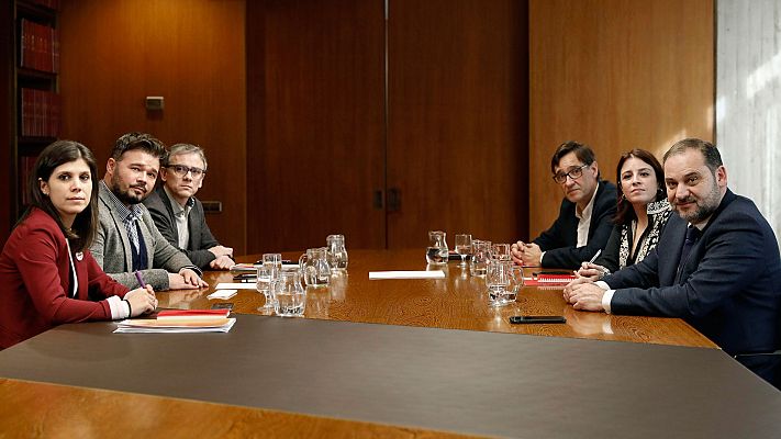 Telediario 1 - PSOE y ERC avanzan para desbloquear la investidura y encauzar el "conflicto político" en Cataluña