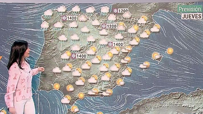 El tiempo - Un nuevo frente dejará este jueves lluvias y viento fuerte en el norte peninsular