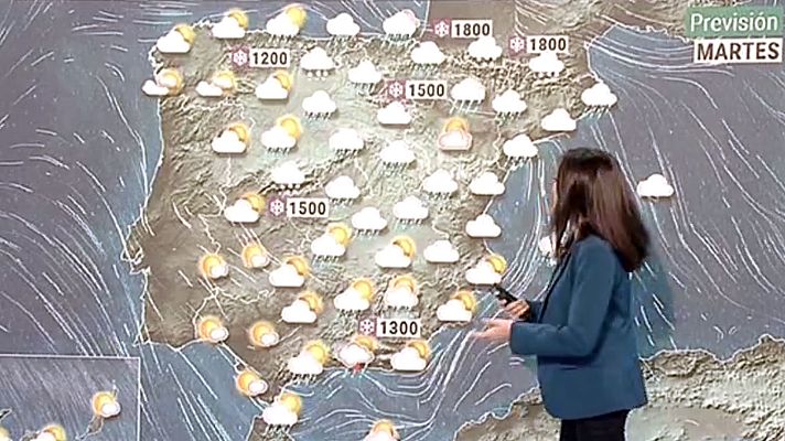 El tiempo - Descenso generalizado de temperaturas y lluvia persistente en el noroeste peninsular