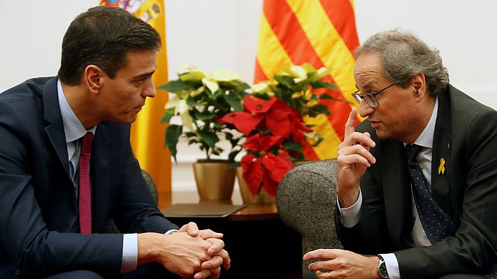 Telediario 1 - Sánchez acepta reunirse con Torra tras formar Gobierno y se compromete a buscar "una respuesta a la crisis política"