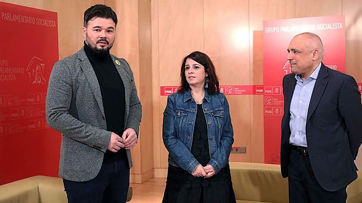 Telediario 1 - El PSOE se reúne con Más País, ERC, JxCat, la CUP y EH-Bildu en busca de apoyos para la investidura