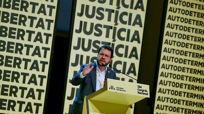 Telediario 1 - ERC ve "inevitable" otro referéndum y exige que la política desplace a la "represión" para un acuerdo de investidura