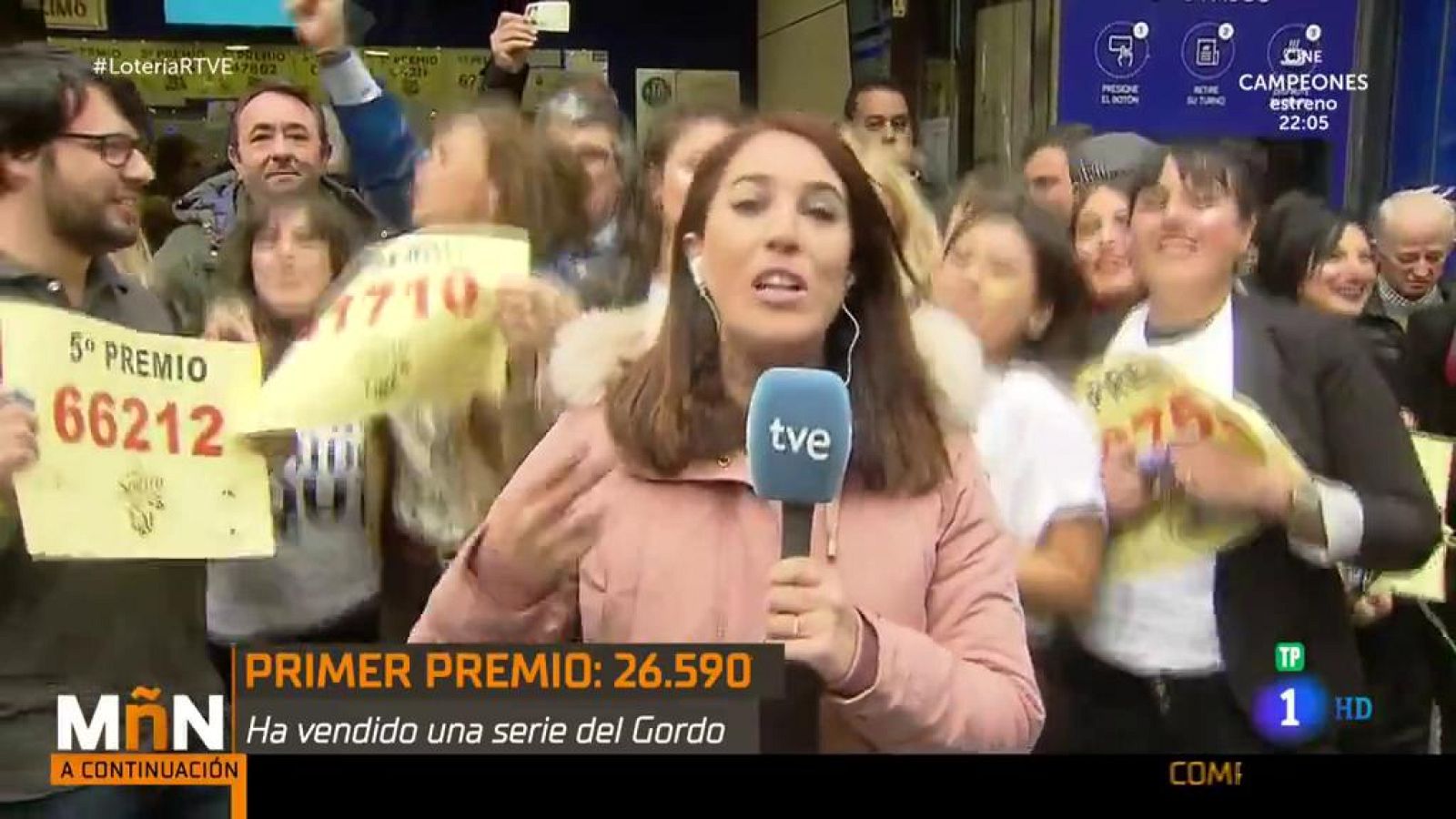 ¡Doña Manolita ha hecho pleno! La administración ha vendido el Gordo, el segundo, el tercero, el cuarto y el quinto - La mañana | Ver