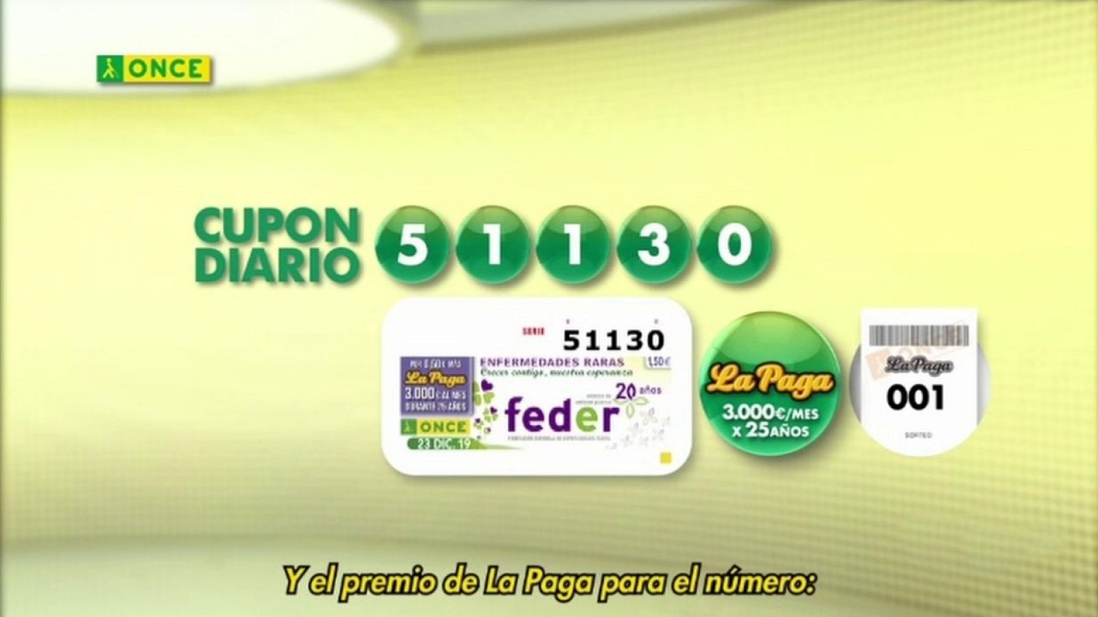 Sorteo ONCE - 23/12/19 - ver ahora