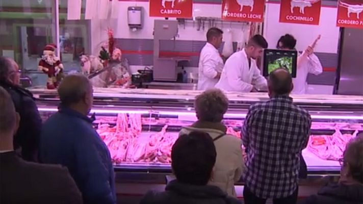 Telediario 1 - Mercados llenos en toda España para realizar las compras de última hora