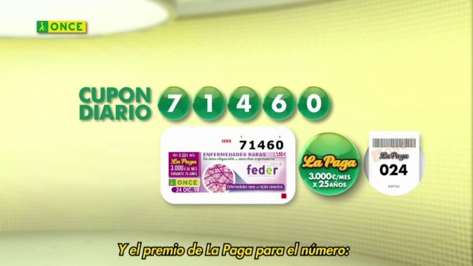 Sorteo ONCE - 24/12/19 - ver ahora