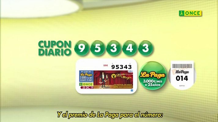 Sorteos ONCE - Sorteo ONCE - 25/12/19
