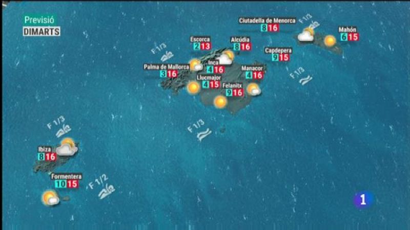 El temps a les Illes Balears - 30/12/19