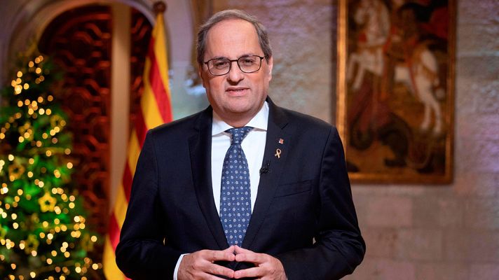 Telediario 1 - Torra condiciona el diálogo al derecho de autodeterminación en Cataluña