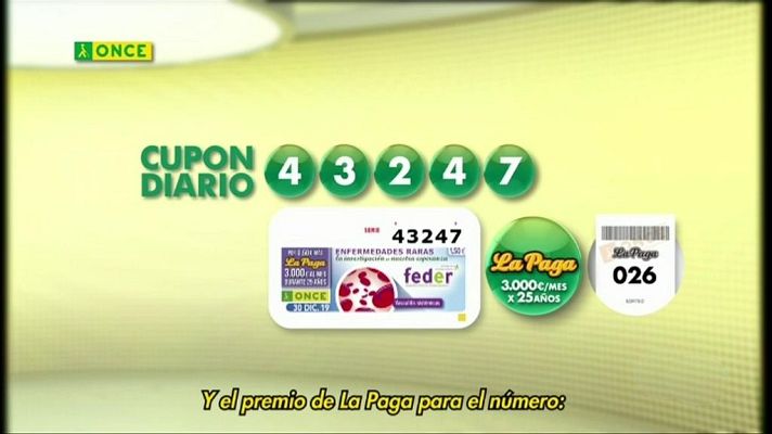 Sorteos ONCE - Sorteo ONCE - 30/12/19