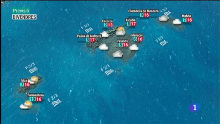 Informatiu Balear - El temps a les Illes Balears - 02/01/20