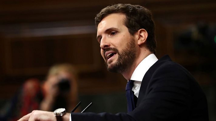 Especiales informativos - Casado reprocha a Sánchez que pacte con EH Bildu "para seguir en la Moncloa"