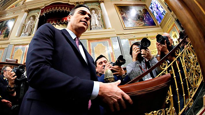 Telediario 1 - Las principales propuestas programáticas anunciadas por Sánchez en su discurso de investidura