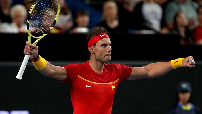 Telediario 1 - España comienza con victoria en la ATP Cup